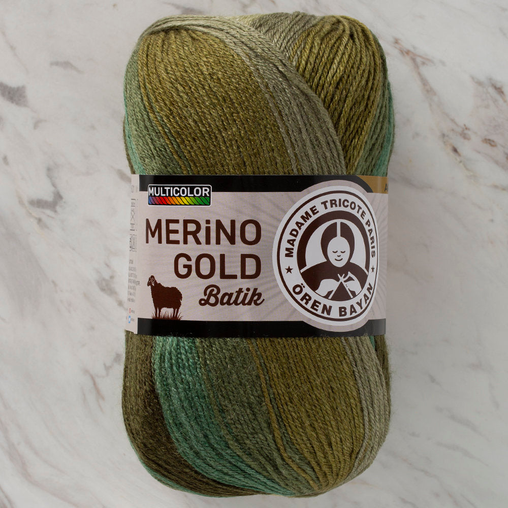 Örenbayan Merino Gold Batik Ebruli El Örgü İpliği - 842